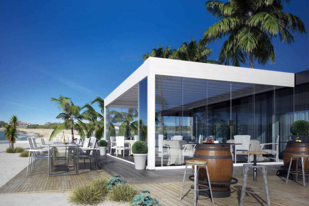 pergola bioclimatica Blu Window produzione e vendita di infissi e serramenti